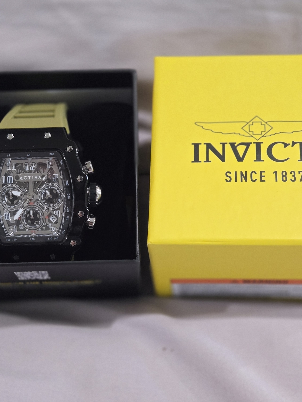 Invicta Activa Watch in Olive Green and Black
